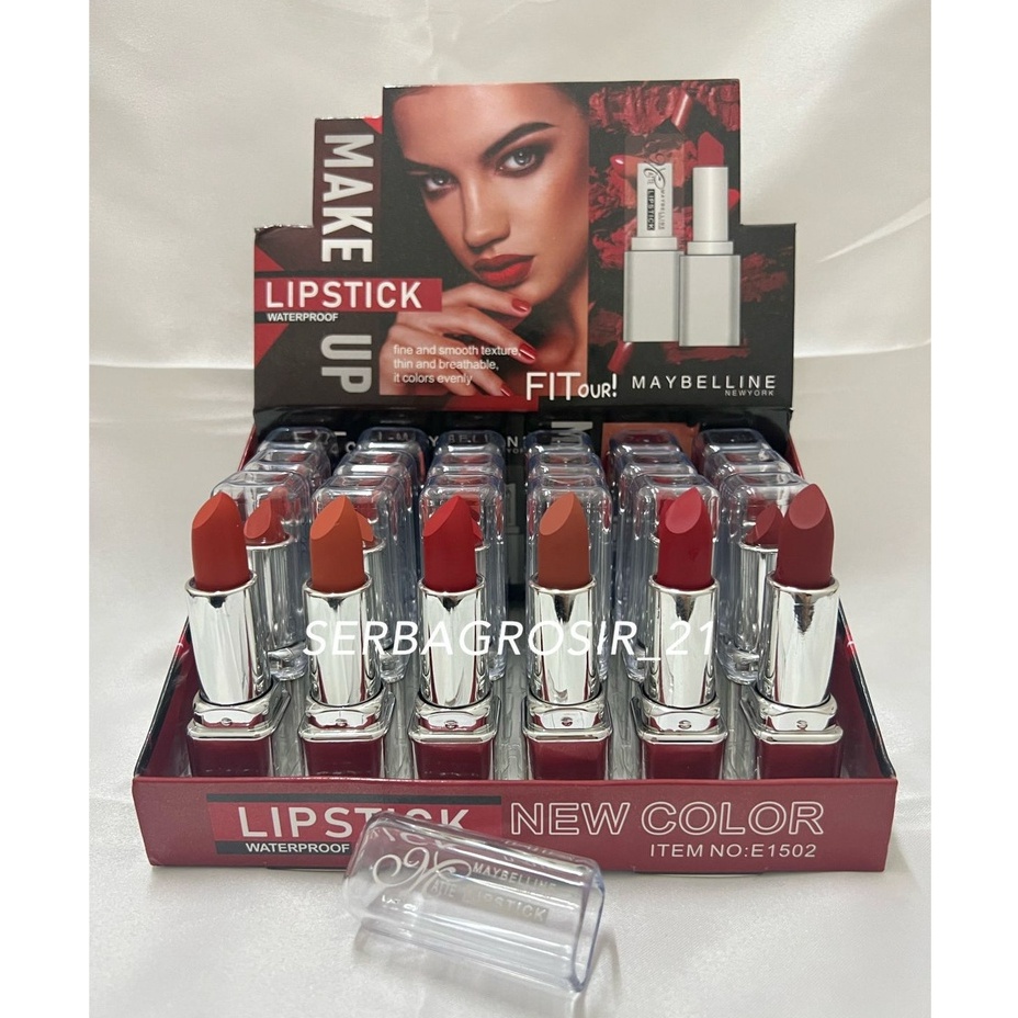 [12PCS] Lipstick Matte Maybelline Waterproof / Lipstick Batang Maybelline