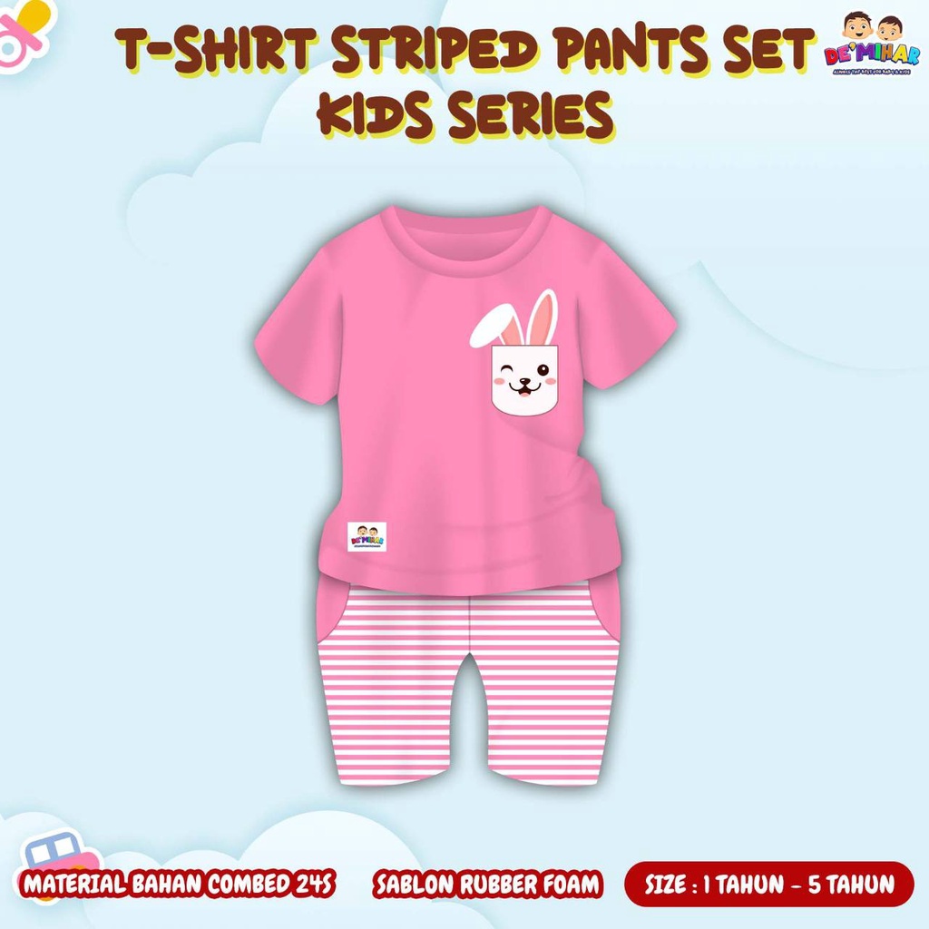 T-SHIRT STRIPED PANTS SET KIDS SERIES by DE’MIHAR