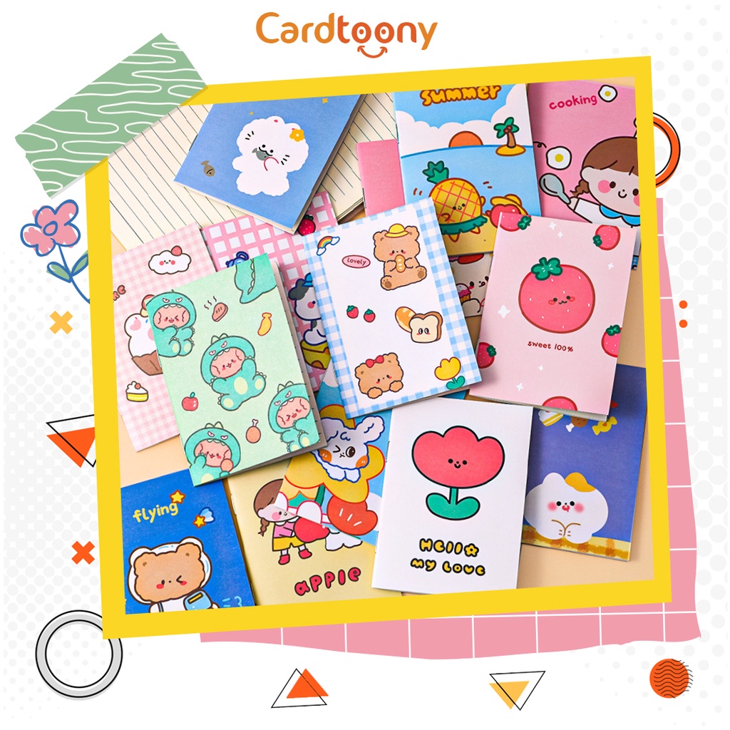 

Buku Tulis Mini Catatan Notepad Sekolah Lucu Kartun Imut Sapi Teddy Bear Rabbit Kitten