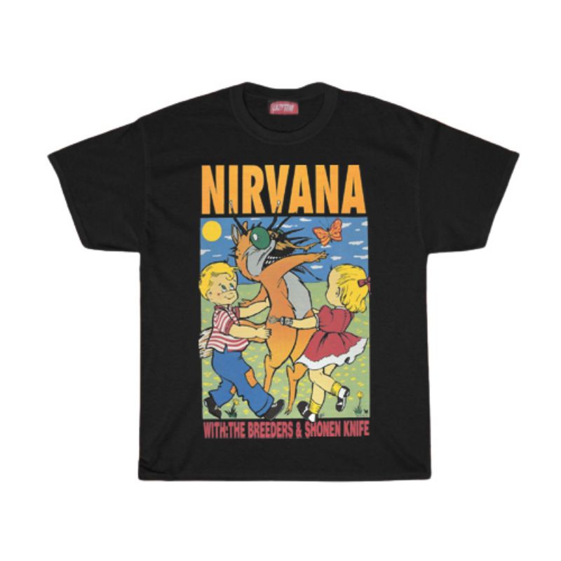 KAOS / T SHIRT / NIRVANA / KAOS BAND NIRVANA WITH THE BREEDERS & SHONEN KNIFE