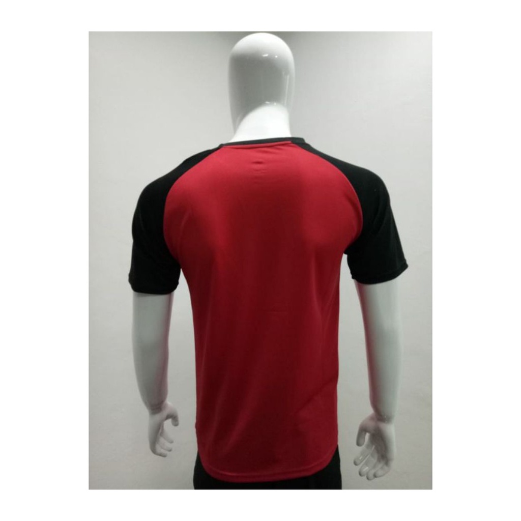 Kaos bulutangkis pria L149 baju badminton atasan olahraga jersy wanita dewasa t-shirt outfit seragam kostum jersey casual suit pakaian jarsey oblong apparel sport jersi sudirman thomas uber cup bulu tangkis merah sponsor