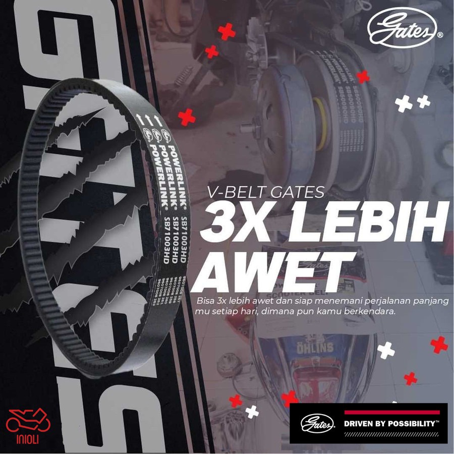 VANBELT BELT MIO M3 FINO XRIDE SOUL GT 125 FREEGO GATES 2PH THAILAND