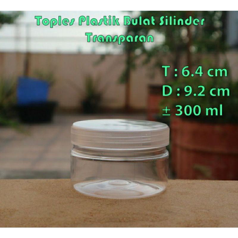 Toples Kue 300ML Tebal Toples Tabung 300ML Toples Jar Plastik 300ML Toples Plastik 300ML