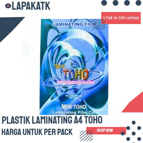

Limited Plastik Laminating A4 Toho 100 Mikron