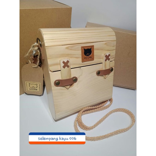 MEOW Tas Kayu unik Home Made