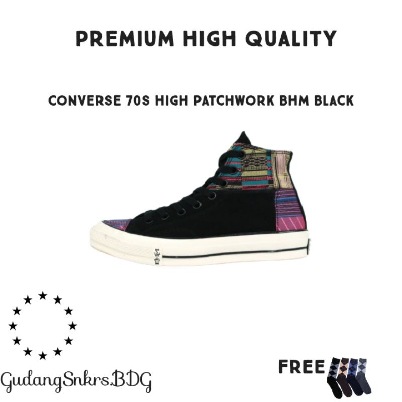 Converse 70s High Patchwork BHM Black White