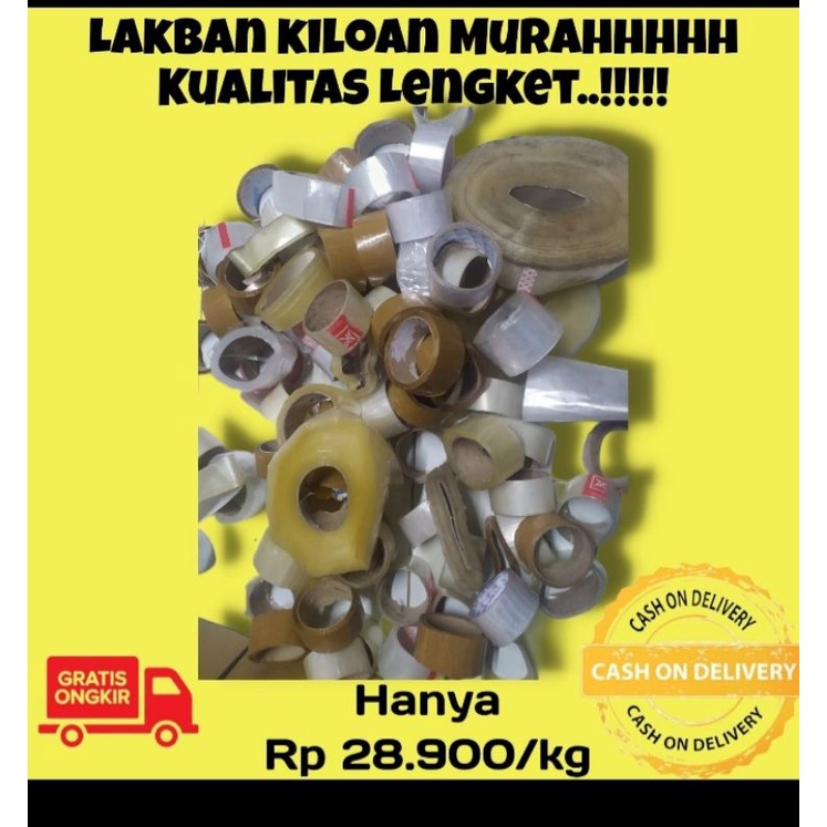 PROMO Lakban/tape kiloan bening dan coklat murah kualitas lengket