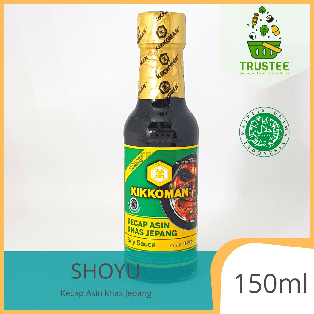 

Kikkoman Kecap Asin Jepang HALAL Shoyu Soy Sauce All Purpose Halal 150ml sushi ramen tsuyu KC