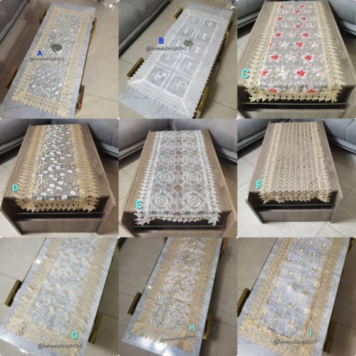 TAPLAK MEJA TAMU RENDA RAJUT/LOPER