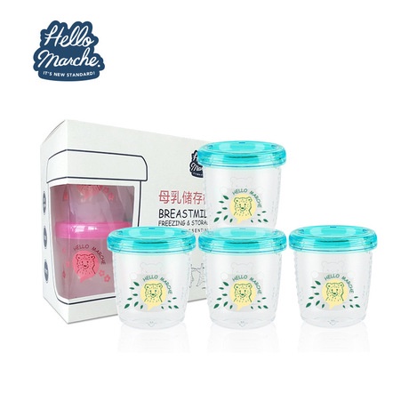 HelloMarch Baby Food container milk storage cup tempat penyimpanan asi sekaligus makanan mpasi 180 ml multifungsi