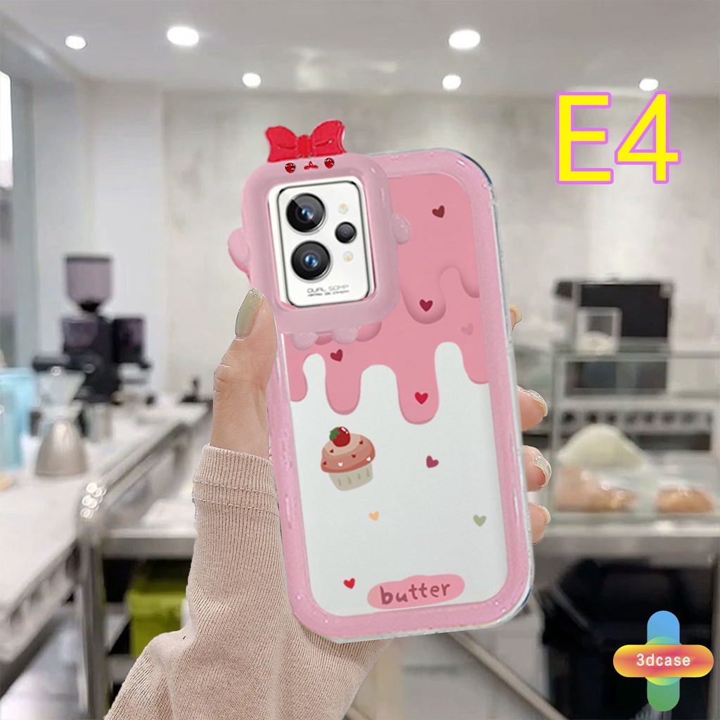 Soft Case Realme C15 C21 C11 2021 C21Y C31 C35 C25 C20 C3 C12 C2 C25S 5S 5 5S 5i C17 7i 9i C1 C25Y C2 C3i 6i C20A V11 Narzo 20 10 10A 20A 30A A7 A5S A15 A16 Y12 Y20 Y15S A03 Ins Butter Cream Monster Anti-fall Case