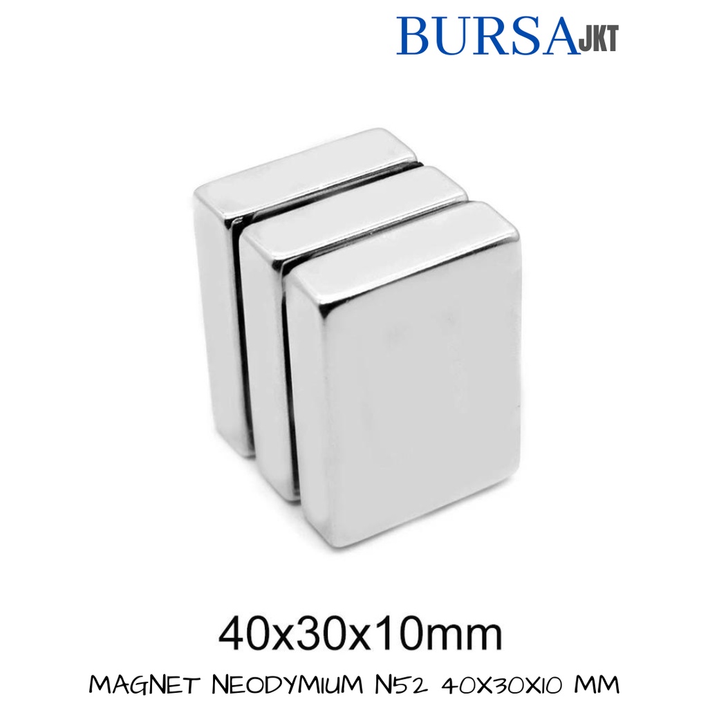 STRONG MAGNET SUPER KUAT N52  NdFeB SQUARE BAR BATANG 40X30X10 MM