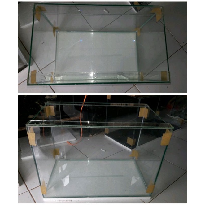 aquarium channa 50x30x40 aquarium kaca polos akuarium channa