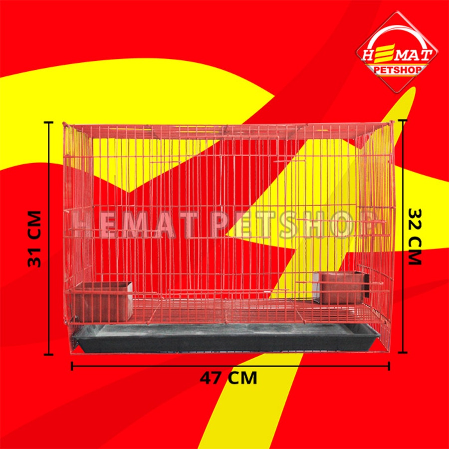 Kandang Hewan Kelinci Besi lipat premium Rabbit Cage