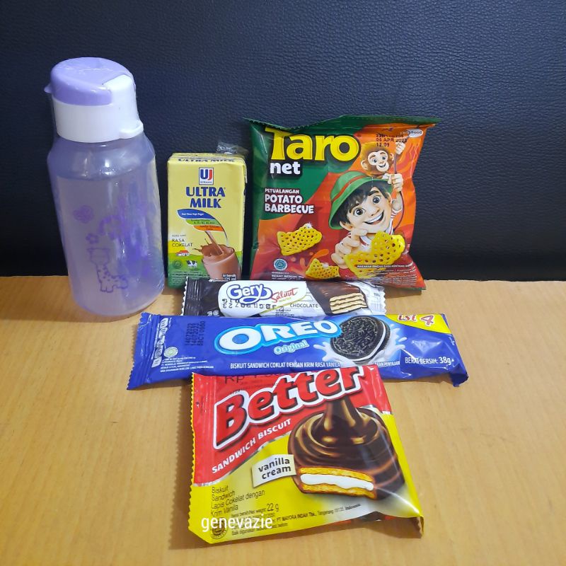 

Paket snack ulang tahun botol minum fliptop 350ml