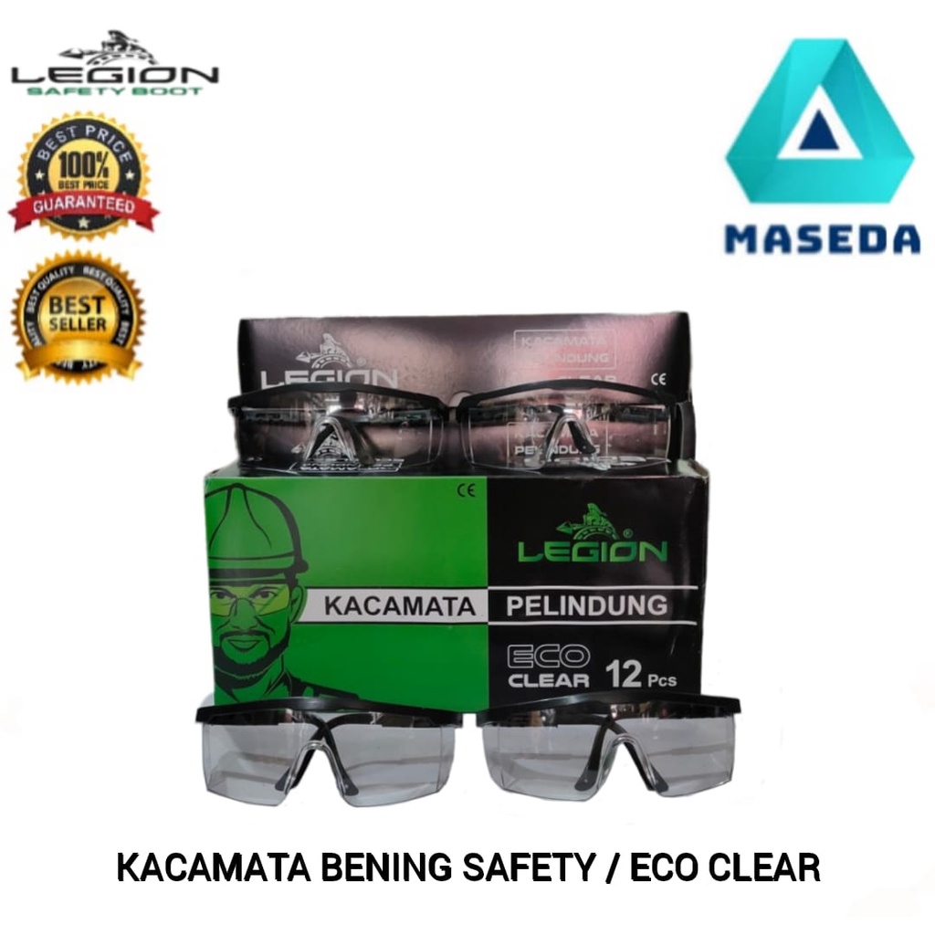 KACAMATA SAFETY BENING - KACA MATA BENING GERINDA - SAFETY GLASS CLEAR