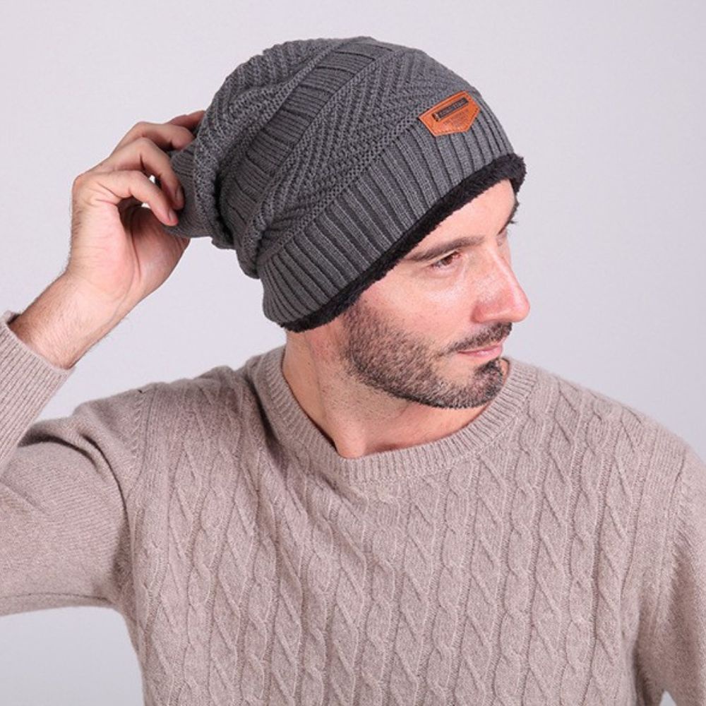 MARKETBIX Topi Kupluk Rajut Wool Pria &amp; Wanita Super Tebal
