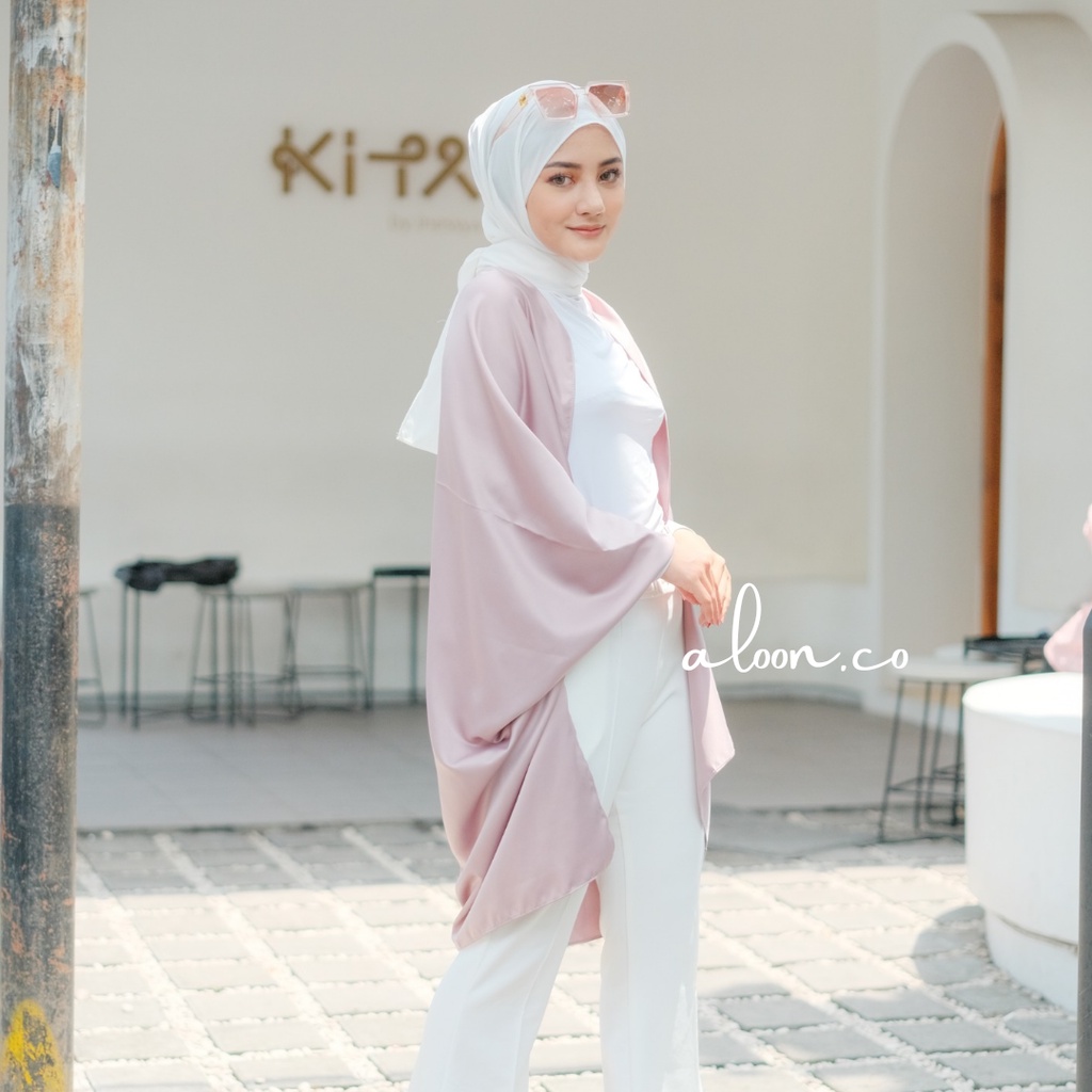 Levina Outer Wanita Polos Satin Premium – Outher Wanita Cardigan Scraft