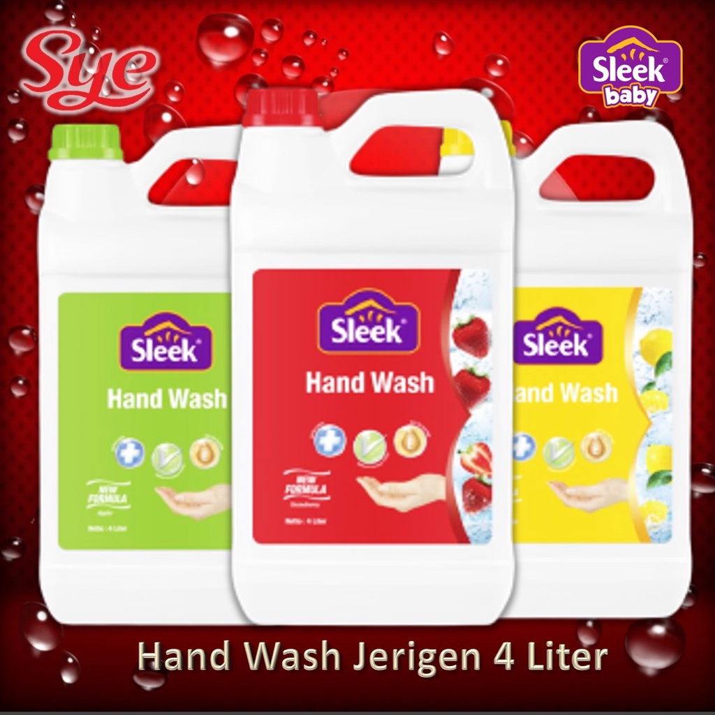 BPOM SLEEK HAND WASH DERIJEN 4 LITER / SABUN CUCI TANGAN / SYE