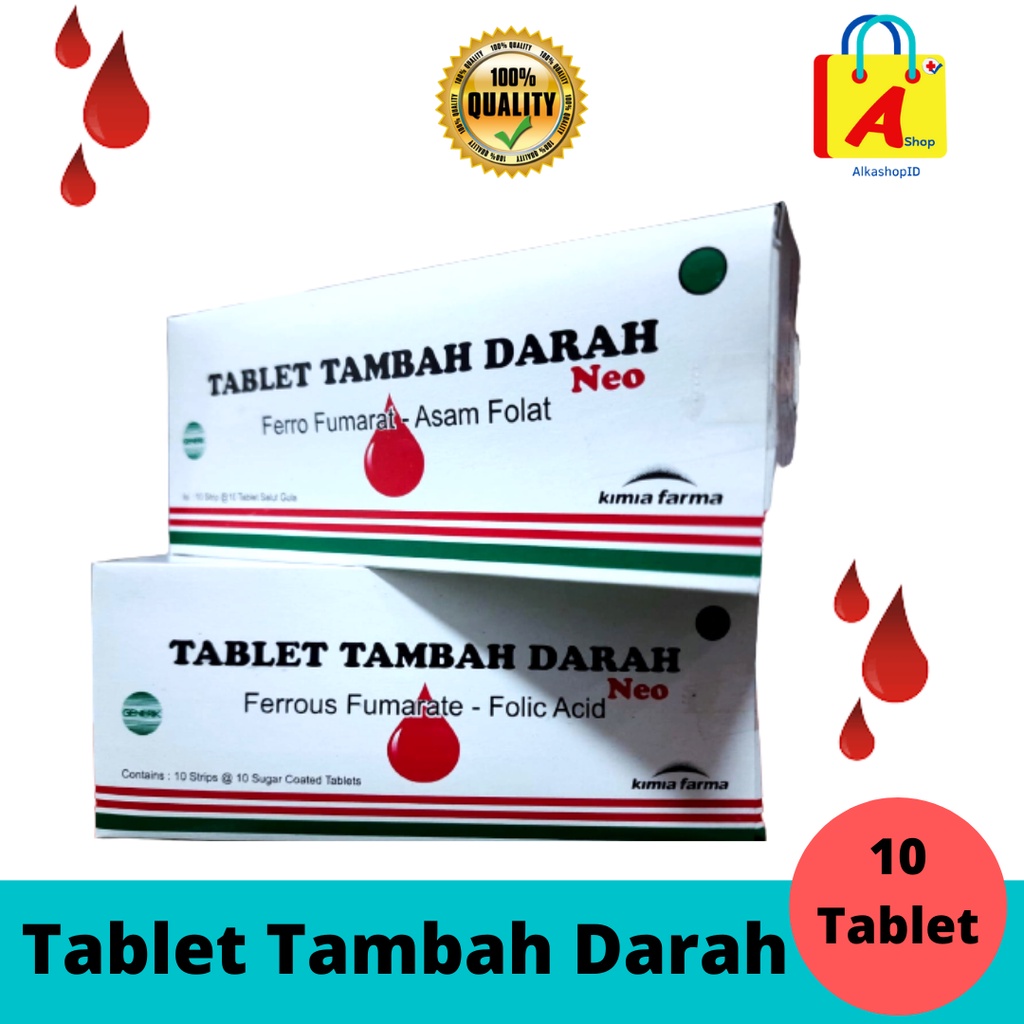 Jual Tablet Tambah Darah Kimia Farmaobat Penambah Darahanemia Neo Per Strip 10 Tablet Shopee 6418