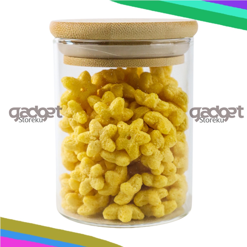 Toples Kaca Minimalis Aestetik  Penyimpanan Makanan Borosilicate Glass Storage Jar 250ml
