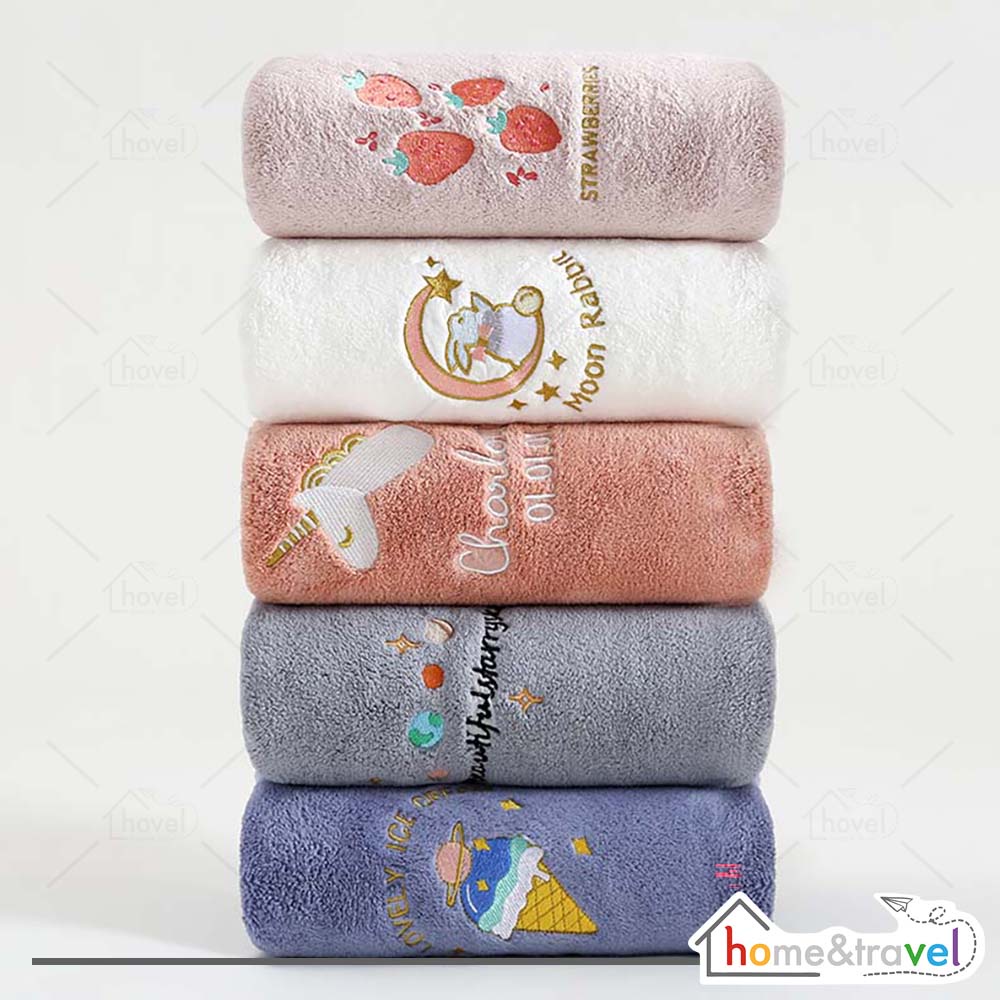 HOVELSHOP Handuk Muka Olahraga Halus Bulu Lembut  Sport Face Towel Polos Serbaguna