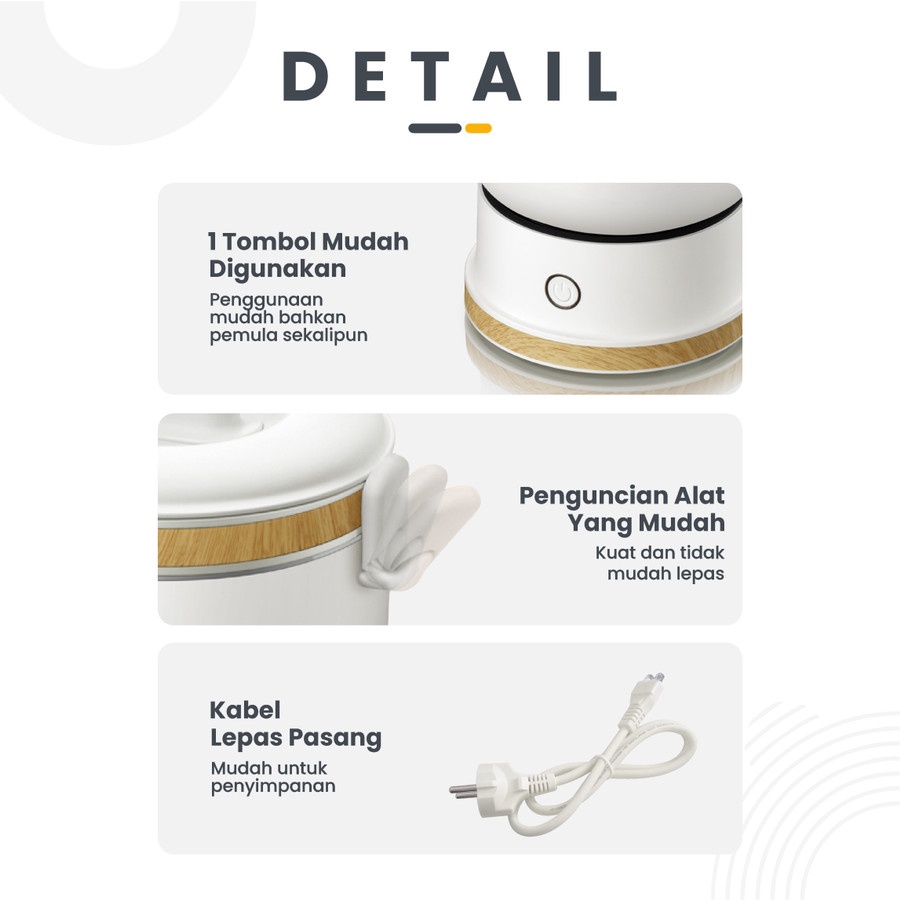 ELEK186 BEAR TRAVELING MULTI COOKER PANCI LISTRIK SERBAGUNA 1L DRGC10DT