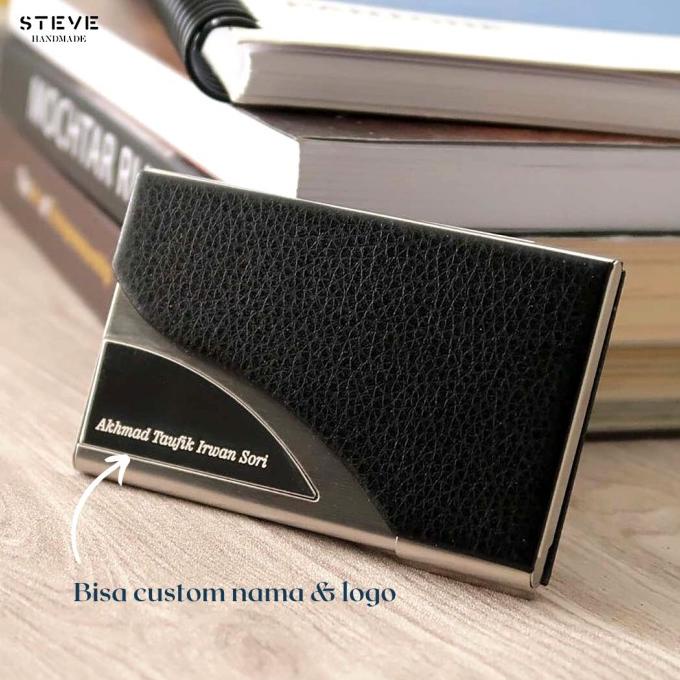 

Tempat Kartu Nama Pu Leather + Stainless Steel Card Holder Ch0027