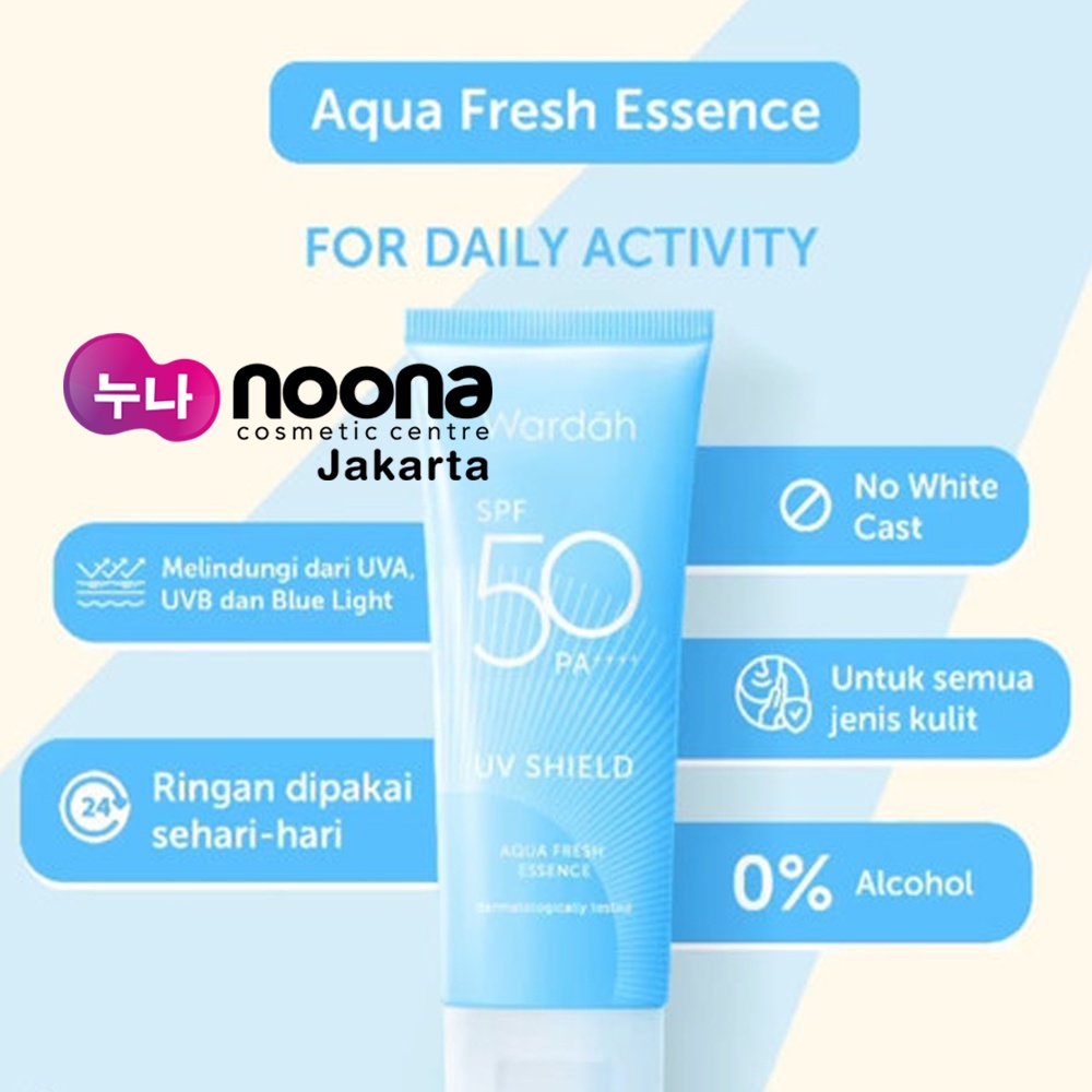 WARDAH UV SHIELD AQUA FRESH ESSENCE SPF 50 PA+++ 30ML (BIRU) -