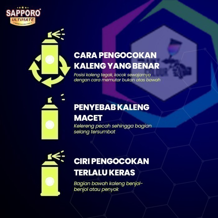 SAPPORO ULTIMATE Colour Cat Semprot OH01 MATTE BLACK HONDA 400cc