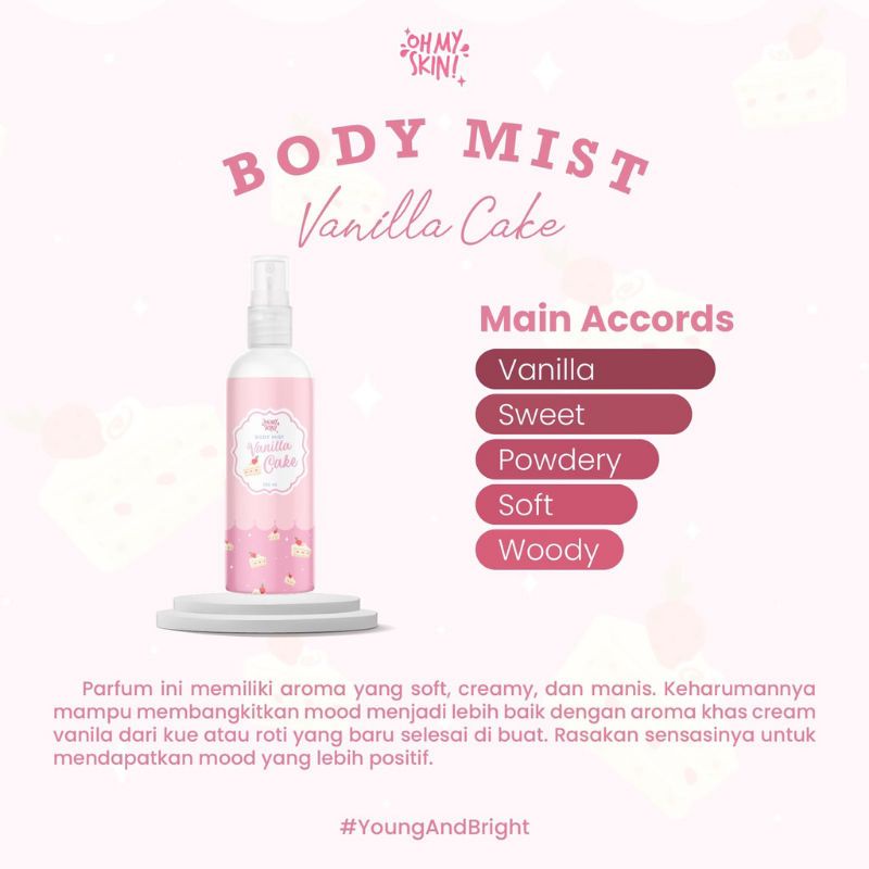 body mist ohmyskin new series! bodymist food series ohmyskin