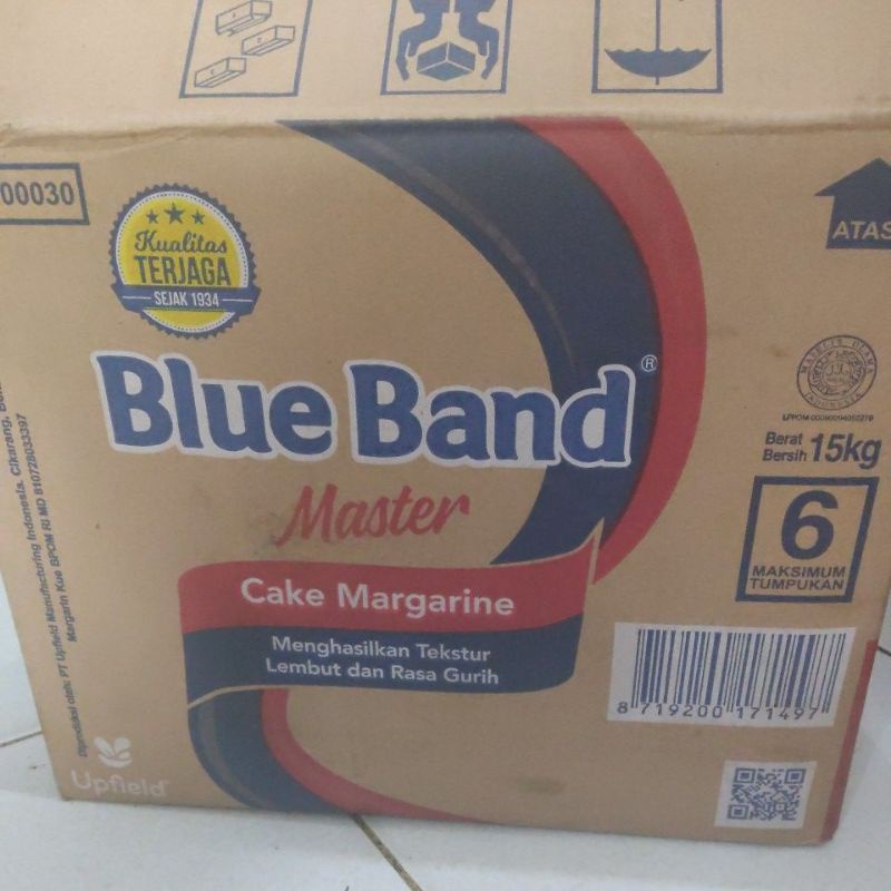 

mentega blueband 15KG master cake margarine 1 crt karton dus 15kg