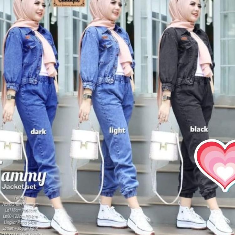 Tidak Diragukan.. TAMMY JACKET SET CELANA JOGER