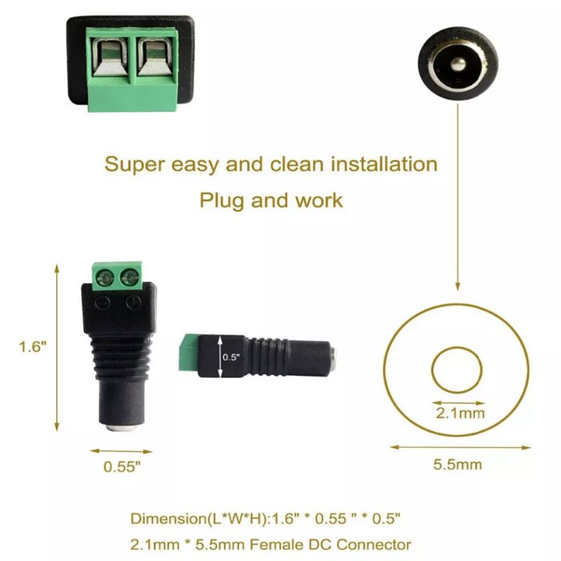 Konektor Daya DC Socket Adaptor Jack Male Female DC