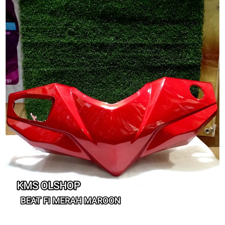 Batok Depan Beat Fi 2014 Maroon Merek Win Front Handle Cover