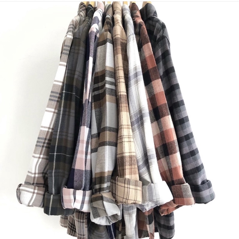 KEMEJA FLANEL WANITA |FLANNEL LENGAN PANJANG BESTSELLER