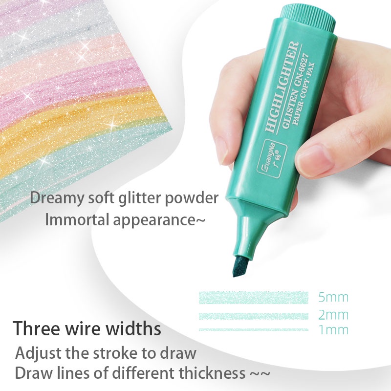 Dpp Spidol Highlighter Warna Metalik Bahan Dasar Air Untuk Sekolah / Kantor