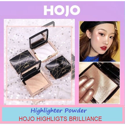 

INSTAN COD HOJO Highlights Brilliance Highlighter Pallette Waterproof Glitter Highlighter Original Powder Make up Tahan air
