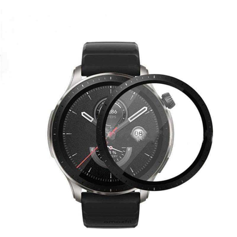 Untuk Huawei Magic 2watch 3 Pro 46mm Carbon Fiber Back film Sticker Penutup Pelindung Layar Kaca Untuk Huawei GT2 GT3 Pro 46mm Curved black edge film