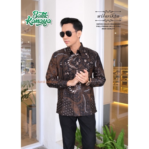 WILARIKTA Kemeja Batik Pria Full Furing Bahan Katun Halus Premium By Kanaya