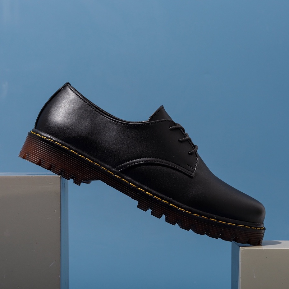 GREALISH BLACK GUM |ManNeedMe x Lvnatica| Sepatu Pantofel Pria Kantor Formal Shoes ORI SOL DIJAHIT