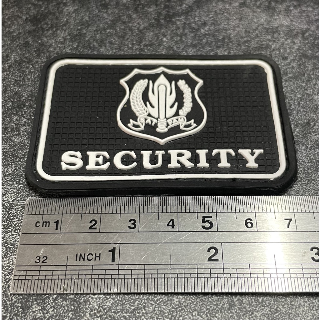 Patch Security (Tulisan+Logo Pth) - Patch Velcro Satpam - Prepetan