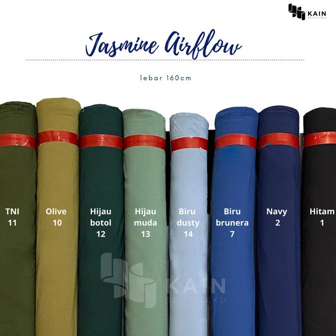 1 Rol Bahan Kain Jasmine Airflow Semi Crinkle 60 yard