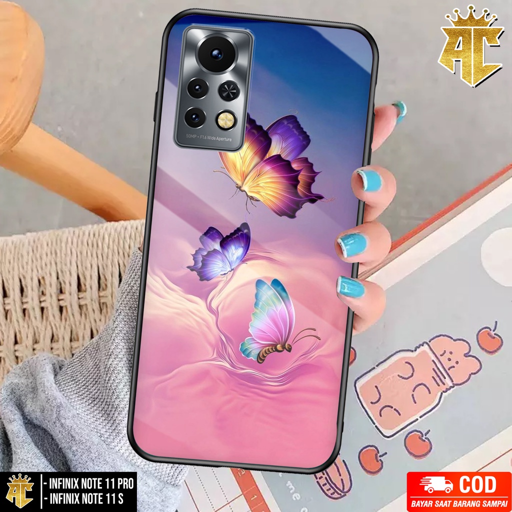 Case INFINIX NOTE 11 PRO / INFINIX NOTE 11S - Casing INFINIX Terbaru 2022 AERO STORE [ BUTTERFL ] Si