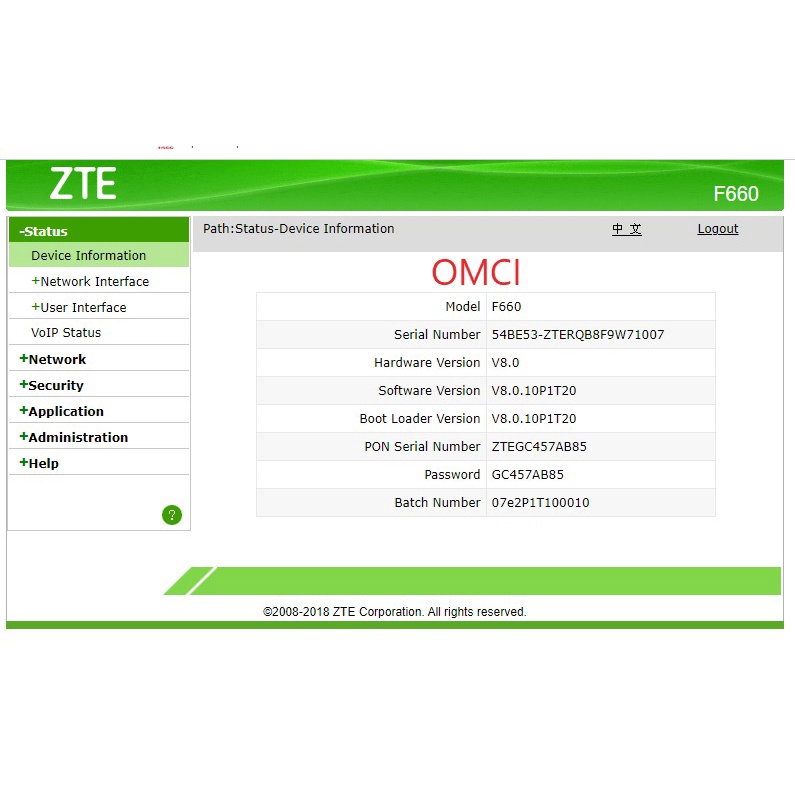 ZTE F660 v8 OMCI Gpon ONT WiFi|ONU ZTE F660 V8.0 FTTH versi OMCI