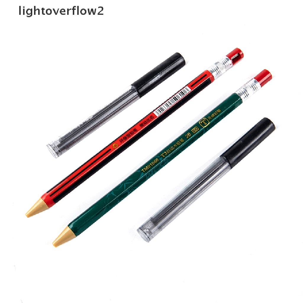 (lightoverflow2) 1 Set Pensil Mekanik 2.0mm Dengan Refill Untuk Menulis / Sketsa