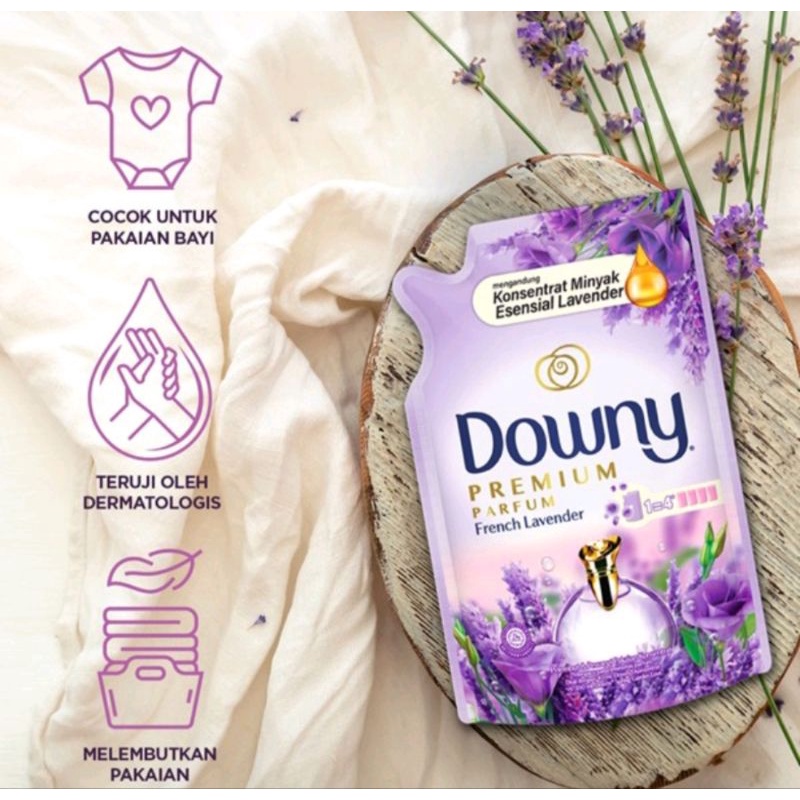 900ML DOWNY PREMIUM KONSENTRAT 550ML PELEMBUT DAN PARFUM PEWANGI PAKAIAN ADORABLE FRESH BOUQUET 550ml PURE COTTON LOVE