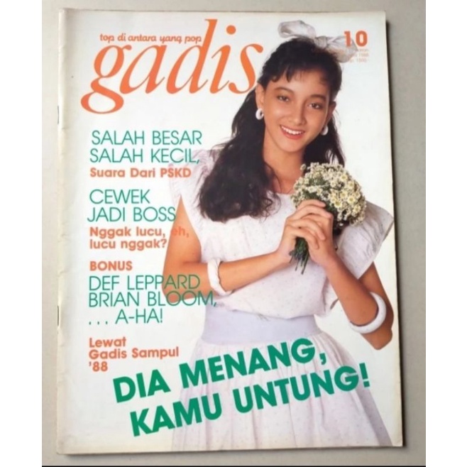 Majalah Gadis No. 10 edisi 11 April 1988 - Cover Karina Suwandi