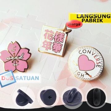 Pin enamel custom desain sendiri di Bandung krum warna emas gold silver perak untuk berbagai souveni