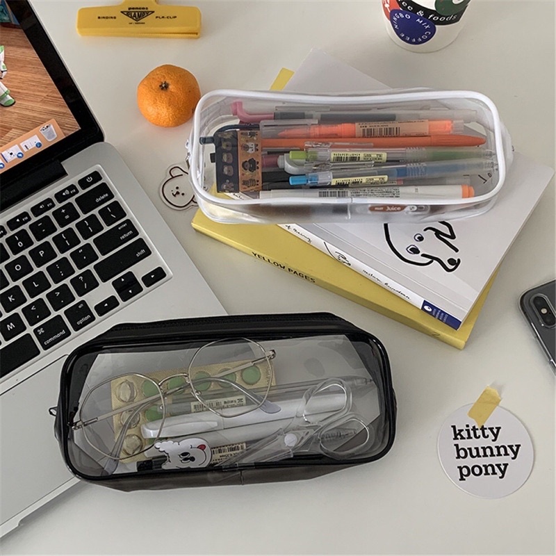 

YSB - TRANSPARENT PENCIL CASE / TEMPAT PENSIL TRANSPARAN / PVC PENCIL CASE [FREE PEN GEL]